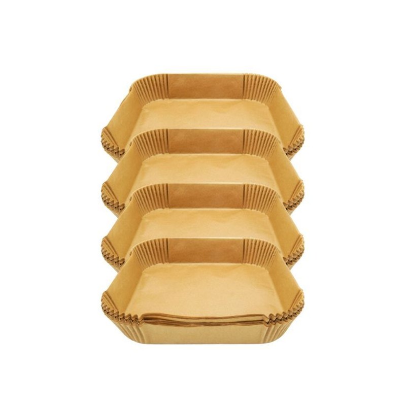 Ensemble de 200 Moules en papier pour air fryer carrés- FACKELMANN -