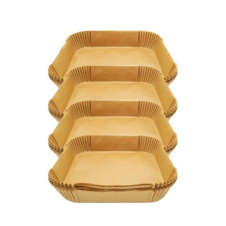 Ensemble de 200 Moules en papier pour air fryer carrés- FACKELMANN -