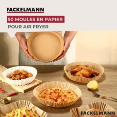 Ensemble de 200 Moules en papier pour air fryer carrés- FACKELMANN - Divers - 20 cm