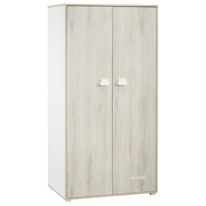 Chambre bébé complete - Lit 120x60, commode a langer et armoire - BABY PRICE - SMILE - Hetre cendré Chambre bébé complete - Lit 120x60, commode a langer et armoire - BABY PRICE - SMILE - Hetre cendré