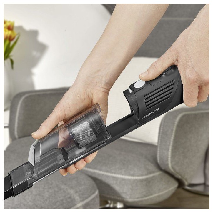 Aspirateur a main sans fil - SEVERIN HV9589 - 120 W - 30 min - 200 ml - 2 puissances - Noir Aspirateur a main sans fil - SEVERIN HV9589 - 120 W - 30 min - 200 ml - 2 puissances - Noir