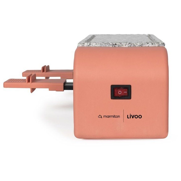 Set a raclette 2 personnes - LIVOO x Marmiton - DOC306 - 450 W - 5 recettes via un QR code - Plateau amovible en granit Set a raclette 2 personnes - LIVOO x Marmiton - DOC306 - 450 W - 5 recettes via un QR code - Plateau amovible en granit