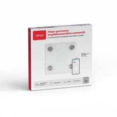 Pese-personne impédancemetre connecté - LIVOO - DOM528W - 17 indicat