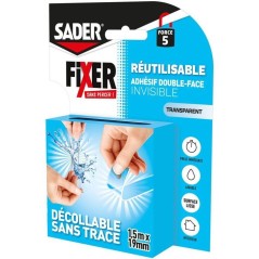 Adhésif double face extra - SADER - Fixer sans percer - Invisible - D