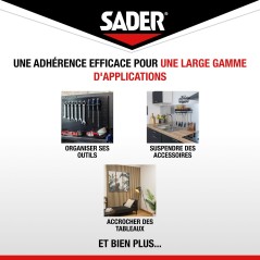 Adhésif double face extra fort - SADER - Fixer sans percer - Extreme