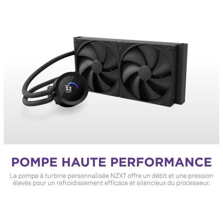 Watercooling - NZXT - RL-KN240-B2 - Kraken Plus 240 - Écran LCD 1.54 personnalisable - Noir - Performance améliorée