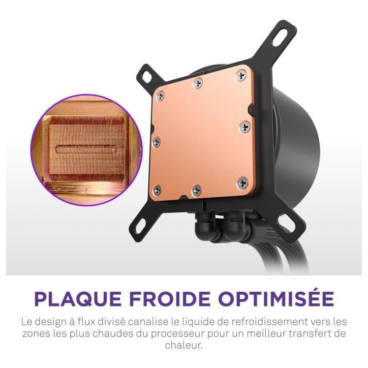Watercooling - NZXT - RL-KN240-B2 - Kraken Plus 240 - Écran LCD 1.54 personnalisable - Noir - Performance améliorée
