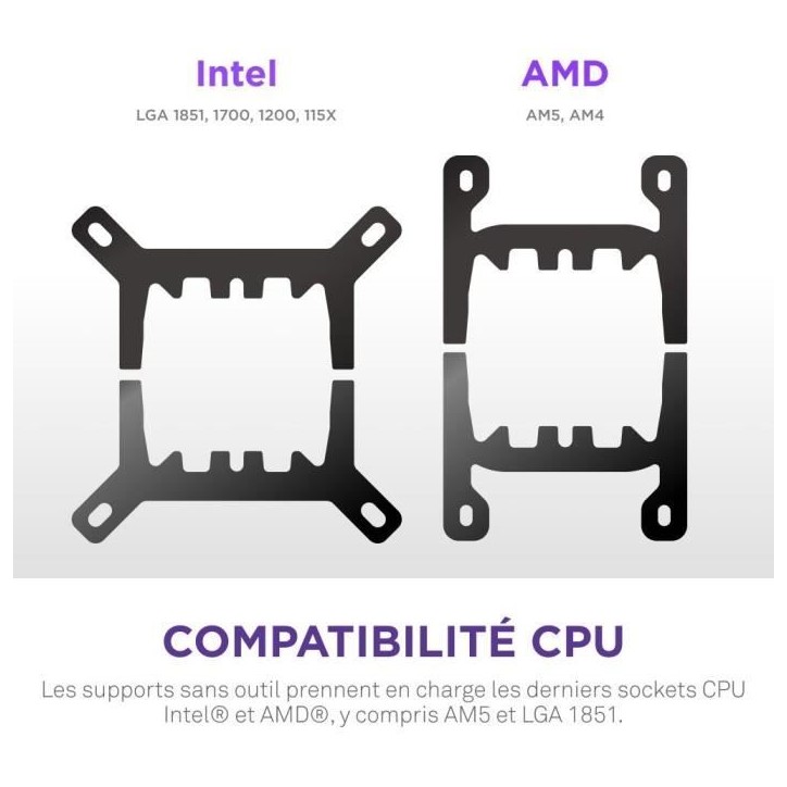 Watercooling - NZXT - RL-KN240-B2 - Kraken Plus 240 - Écran LCD 1.54 personnalisable - Noir - Performance améliorée