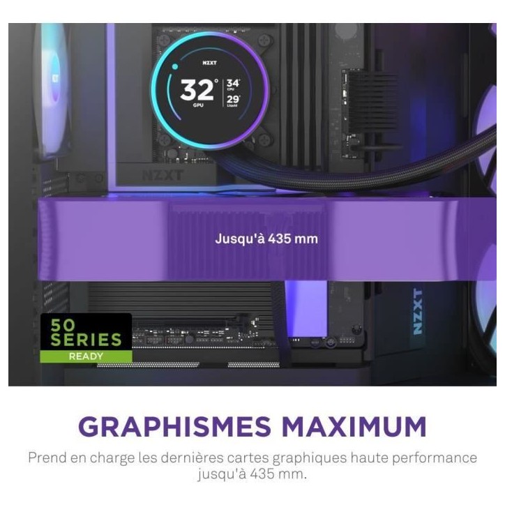 Boitier moyen-tour NZXT - CM-H92FB-P1 - H9 Flow RGB+ - Double chambre - 3 ventilateurs RGB - Noir Boitier moyen-tour NZXT - CM-H92FB-P1 - H9 Flow RGB+ - Double chambre - 3 ventilateurs RGB - Noir