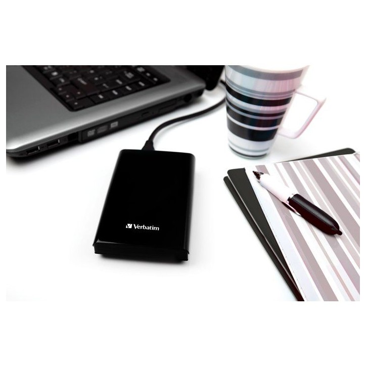 Disque SSD externe - VERBATIM - Store'N'Go Slim - 512 Go - Noir Disque SSD externe - VERBATIM - Store'N'Go Slim - 512 Go - Noir