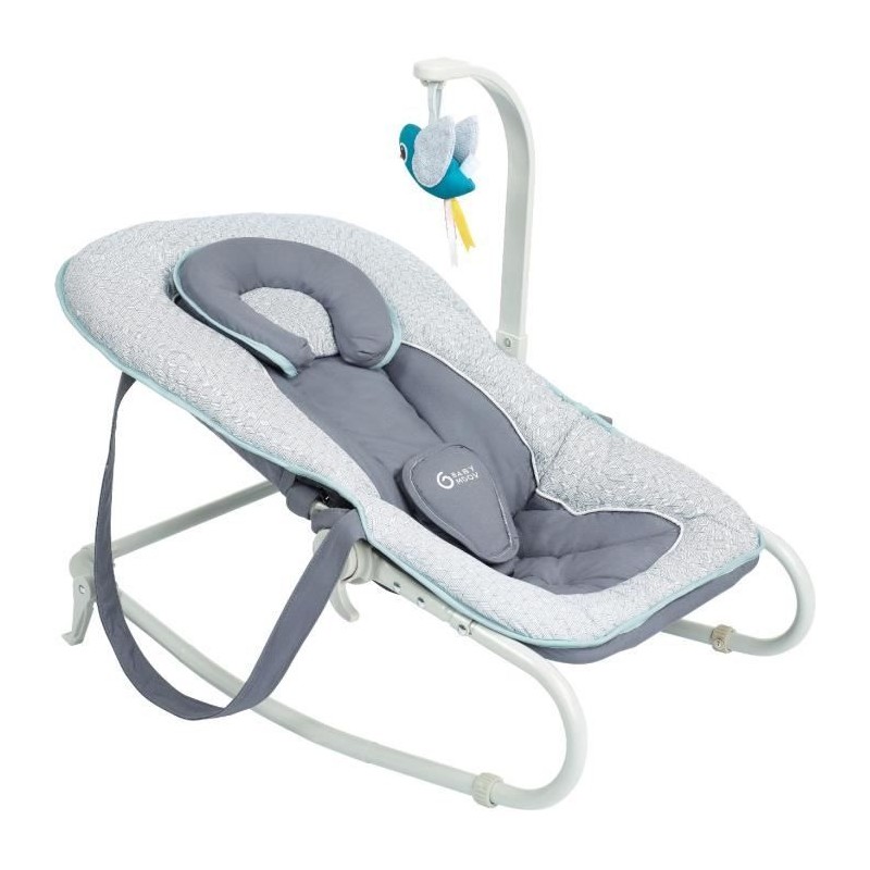 Babymoov Transat pour bébé Graphik Bleu et gris Babymoov Transat pour bébé Graphik Bleu et gris