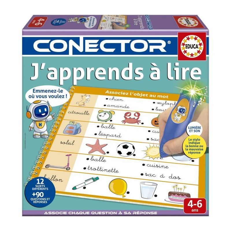 Conector J'apprends a Lire - Jeu éducatif - EDUCA - 90 questions, 12