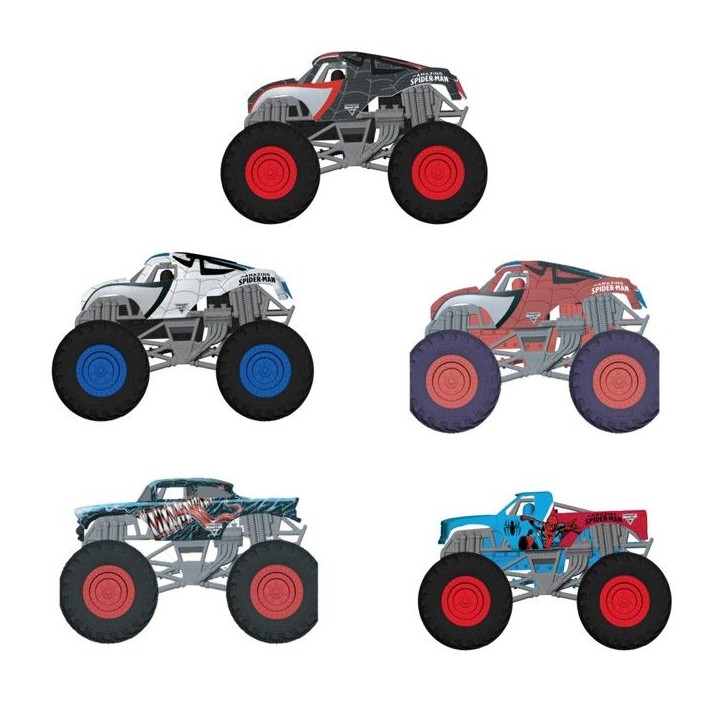 Spiderman Die Cast Monster Jam Pack De 5