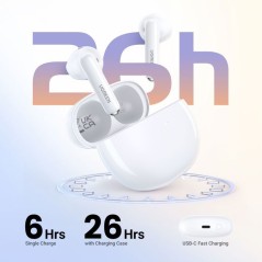 Écouteurs sans fil - UGREEN - Modele H5 - Bluetooth semi-intra - Blan