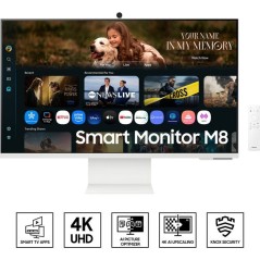 Ecran PC - SAMSUNG - 32 - UHD 4K - 60Hz - Dalle VA - 4ms - SMART MONITOR M8 - M80F - Blanc
