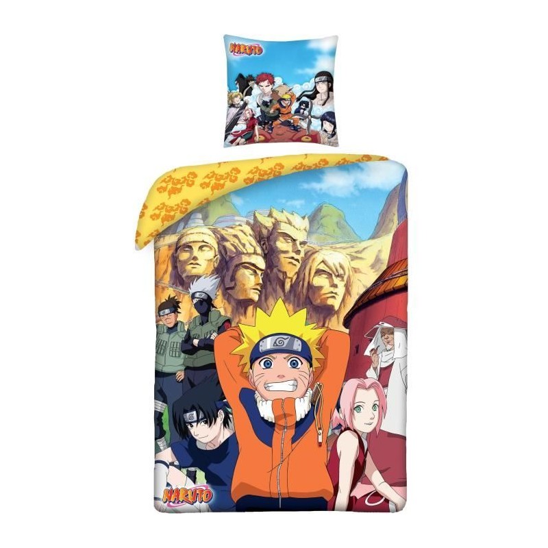 Parure de lit - NARUTO - Konoha - Microfibre - 1 housse de couette 140