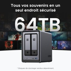 Serveur NAS - UGREEN - DXP2800 - 2 baies - 8 Go