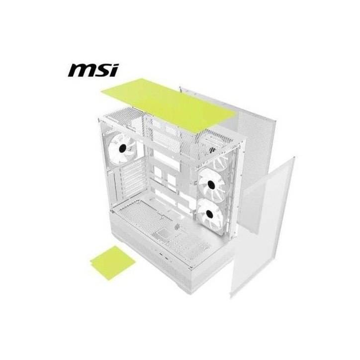 Boîtier PC - MSI - MAG Pano 110R PZ - Moyen tour - Blanc Boîtier PC - MSI - MAG Pano 110R PZ - Moyen tour - Blanc