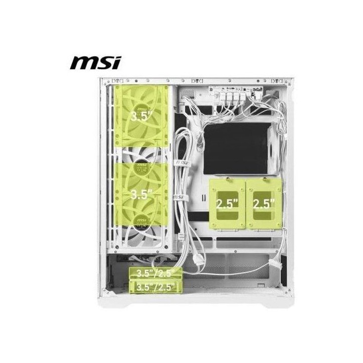 Boîtier PC - MSI - MAG Pano 110R PZ - Moyen tour - Blanc Boîtier PC - MSI - MAG Pano 110R PZ - Moyen tour - Blanc