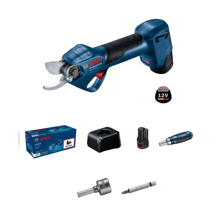 Élagueur sans fil Pro Pruner GGP 12V-25 Professional avec 2 Batteries + 1 Chargeur - BOSCH - 06008D8100 Élagueur sans fil Pro Pruner GGP 12V-25 Professional avec 2 Batteries + 1 Chargeur - BOSCH - 06008D8100