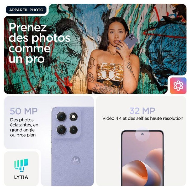 MOTOROLA - G86 - 8/256 Go - Violet