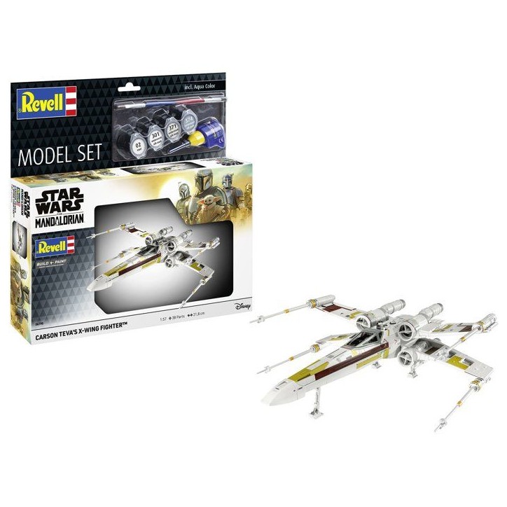 Maquette - REVELL - Model Set - Star Wars - X-Wing Fighter Carson Teva - Mandalorian - Avec colle, peintures et accessoires Maquette - REVELL - Model Set - Star Wars - X-Wing Fighter Carson Teva - Mandalorian - Avec colle, peintures et accessoires