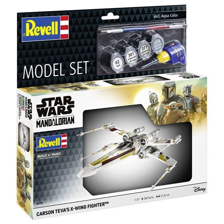 Maquette - REVELL - Model Set - Star Wars - X-Wing Fighter Carson Teva - Mandalorian - Avec colle, peintures et accessoires Maquette - REVELL - Model Set - Star Wars - X-Wing Fighter Carson Teva - Mandalorian - Avec colle, peintures et accessoires