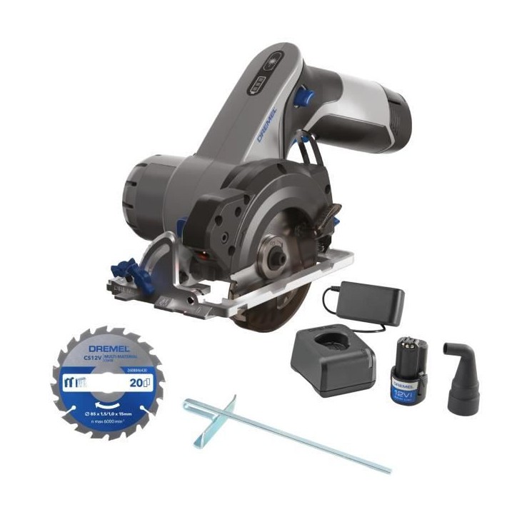 Scie compacte CS12V-S1 12V - 3 accessoires, 1 batterie 2Ah + chargeur - DREMEL Blueprint Scie compacte CS12V-S1 12V - 3 accessoires, 1 batterie 2Ah + chargeur - DREMEL Blueprint