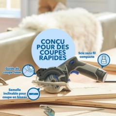 Scie compacte CS12V-S1 12V - 3 accessoires, 1 batterie 2Ah + chargeur