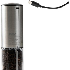 Ensemble de 2 moulins a poivre et sel électriques - DOMO - USB - 96 m
