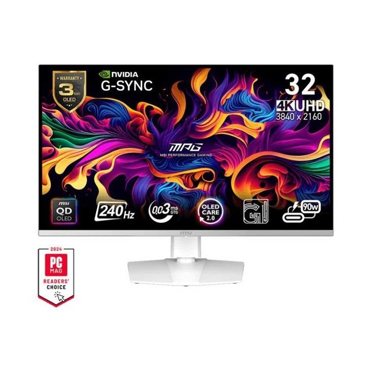 Ecran PC Gamer - MSI - 32 - UHD - 240Hz - Dalle QD-OLED - 0.03ms - Ajustable en hauteur - MPG 321URXW QD-OLED Ecran PC Gamer - MSI - 32 - UHD - 240Hz - Dalle QD-OLED - 0.03ms - Ajustable en hauteur - MPG 321URXW QD-OLED