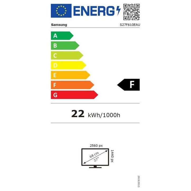 Ecran PC - SAMSUNG - 27 - QHD - 100Hz - Dalle IPS - 5ms - LS27F610EAUXEN Ecran PC - SAMSUNG - 27 - QHD - 100Hz - Dalle IPS - 5ms - LS27F610EAUXEN