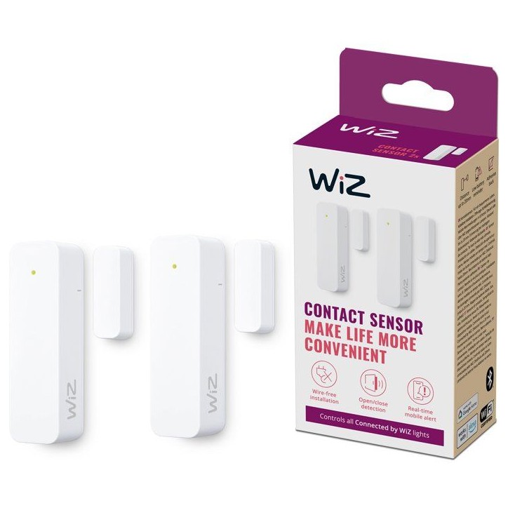 Lot de 2 capteurs de contact - WIZ - Home monitoring - Notifications directes sur appli WIZ