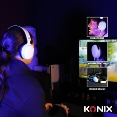 Casque gaming circum-aural - KONIX - Nexus PS5 - Haut-parleurs 40 mm -