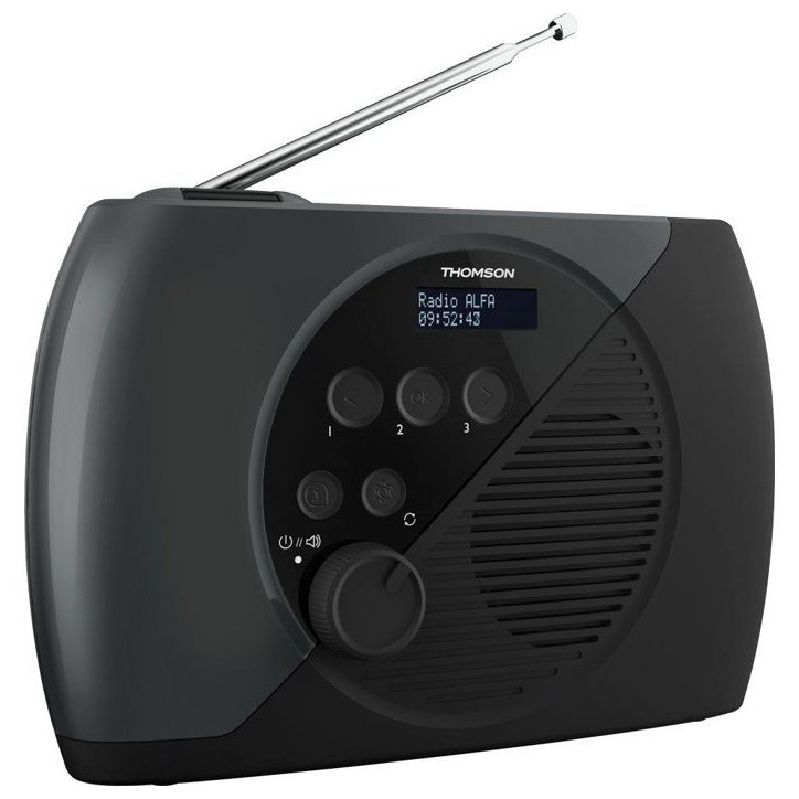Radio FM - THOMSON - DAB - Gris et Noir Radio FM - THOMSON - DAB - Gris et Noir
