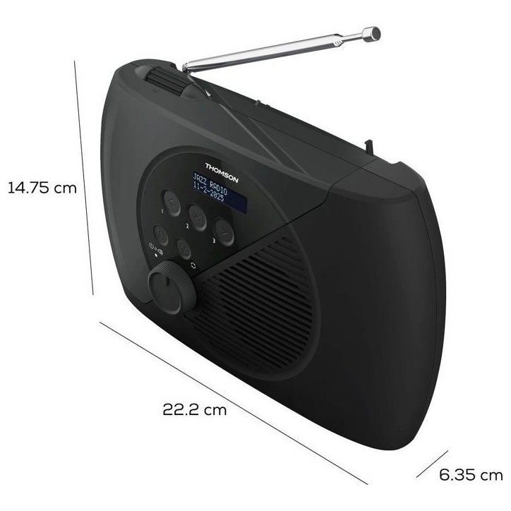 Radio FM - THOMSON - DAB - Gris et Noir Radio FM - THOMSON - DAB - Gris et Noir