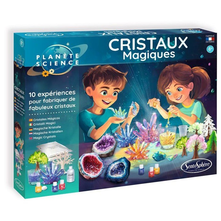 Cristaux Magiques - SENTOSPHERE - Collection de minéraux - 10 expériences - Cristallisation - Des 8 ans Cristaux Magiques - SENTOSPHERE - Collection de minéraux - 10 expériences - Cristallisation - Des 8 ans