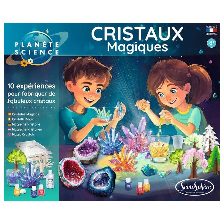 Cristaux Magiques - SENTOSPHERE - Collection de minéraux - 10 expériences - Cristallisation - Des 8 ans Cristaux Magiques - SENTOSPHERE - Collection de minéraux - 10 expériences - Cristallisation - Des 8 ans