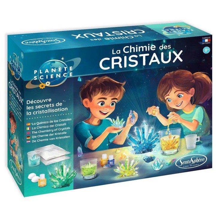 La Chimie des Cristaux - SENTOSPHERE - Collection de minéraux - 2 sachets pour créer des cristaux - Des 8 ans La Chimie des Cristaux - SENTOSPHERE - Collection de minéraux - 2 sachets pour créer des cristaux - Des 8 ans