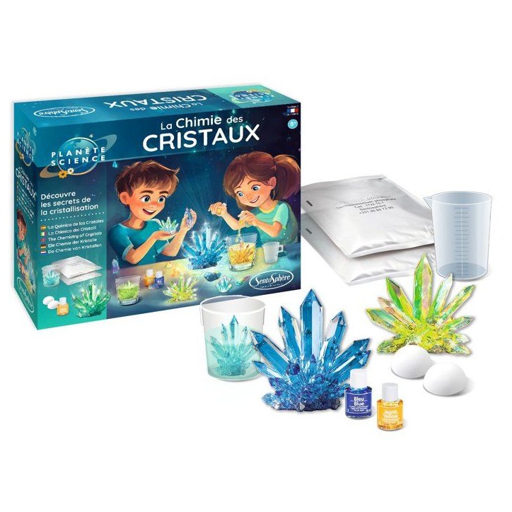 La Chimie des Cristaux - SENTOSPHERE - Collection de minéraux - 2 sachets pour créer des cristaux - Des 8 ans La Chimie des Cristaux - SENTOSPHERE - Collection de minéraux - 2 sachets pour créer des cristaux - Des 8 ans