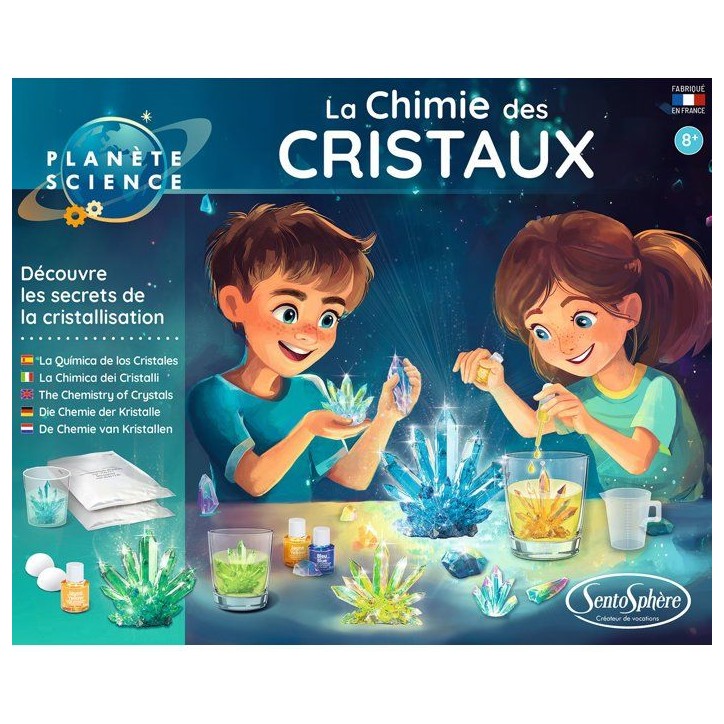 La Chimie des Cristaux - SENTOSPHERE - Collection de minéraux - 2 sachets pour créer des cristaux - Des 8 ans La Chimie des Cristaux - SENTOSPHERE - Collection de minéraux - 2 sachets pour créer des cristaux - Des 8 ans