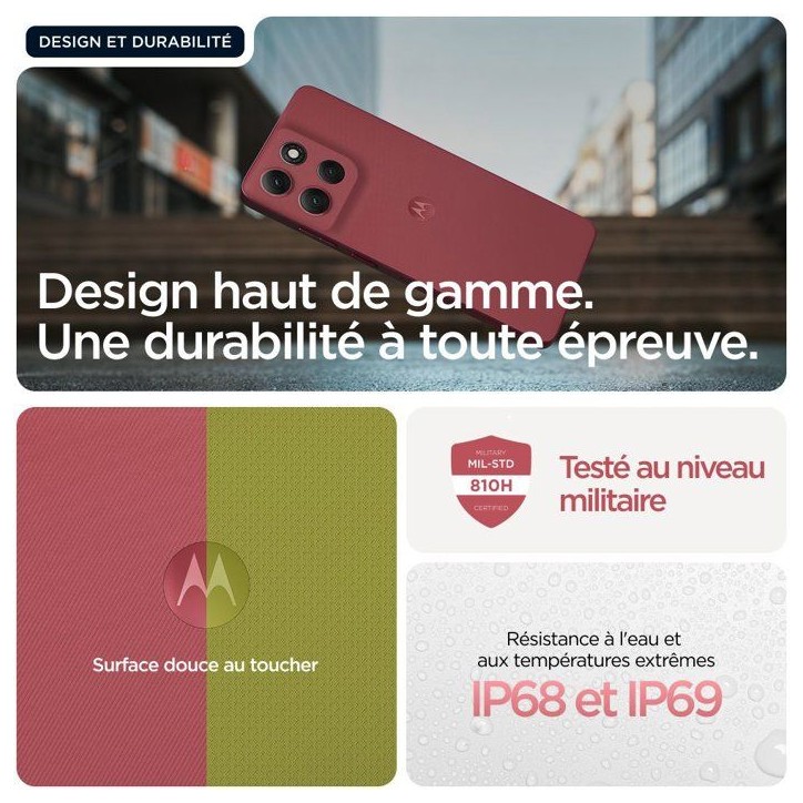 MOTOROLA - G86 - 8/256 Go - Rouge