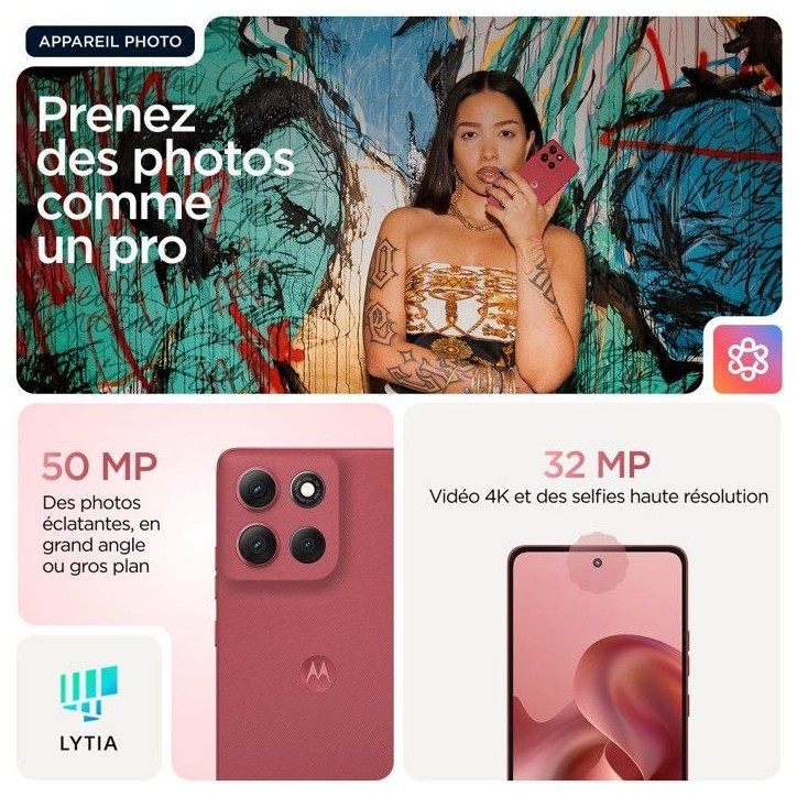 MOTOROLA - G86 - 8/256 Go - Rouge