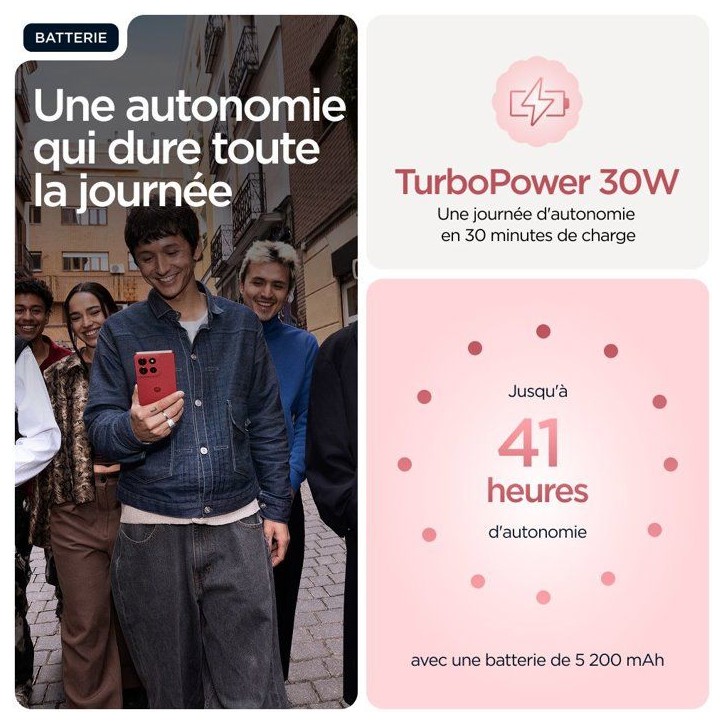MOTOROLA - G86 - 8/256 Go - Rouge