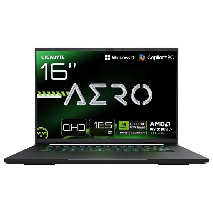 PC Portable gamer GIGABYTE AERO X16 1WH93FRC94AH - 16'' QHD+ 165HZ - RTX5070 - AMD RYZEN AI 7 350 - 16Go - 1To SSD - Win 11 FAMI PC Portable gamer GIGABYTE AERO X16 1WH93FRC94AH - 16'' QHD+ 165HZ - RTX5070 - AMD RYZEN AI 7 350 - 16Go - 1To SSD - Win 11 FAMI