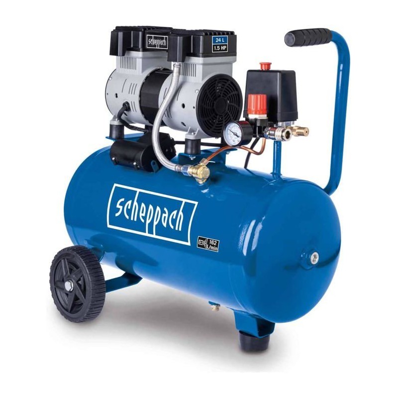 Compresseur d'air horizontal SCHEPPACH - HC26Si - 24L - 1100 W - 8 bar