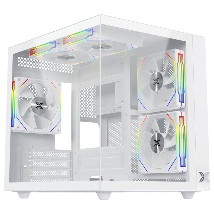 Boitier PC sans alimentation - XIGMATEK Aqua M Lite Arctic - EN44427 - Cube - Format Micro-ATX - Blanc