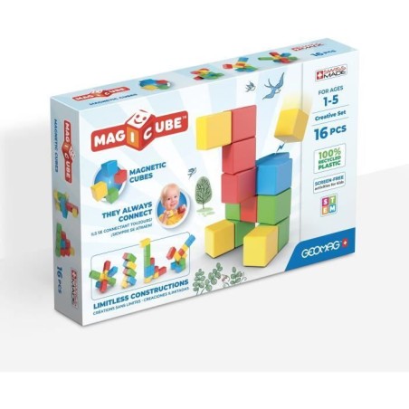 Blocs magnétiques - GEOMAG - Set créatif - 16 pieces - Éducatif - P