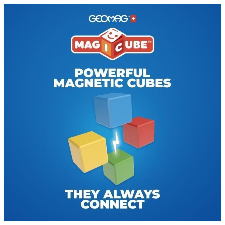 Blocs magnétiques - GEOMAG - Set créatif - 16 pieces - Éducatif - Plastique recyclé - Des 12 mois