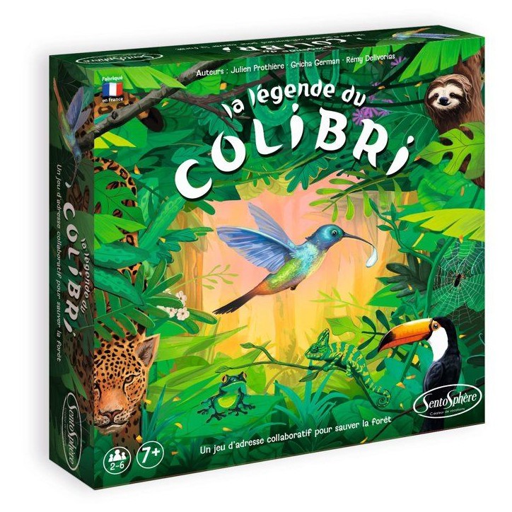 Jeu de société Coopératif - SENTOSPHERE - La légende du colibri - Sauver la foret en équipe - Adresse - Réflexes - Des 7 a Jeu de société Coopératif - SENTOSPHERE - La légende du colibri - Sauver la foret en équipe - Adresse - Réflexes - Des 7 a